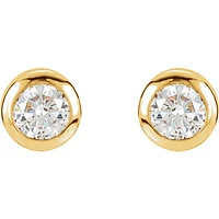 14K Zirconia Stud Earrings
