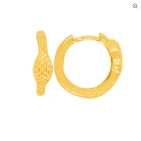 18K Yellow Gold Snake Earrings