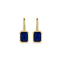 Blue Gem Dangle Earrings