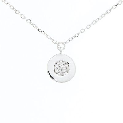 Pave Disk Necklace