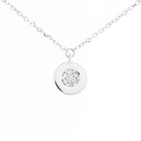 Pave Disk Necklace