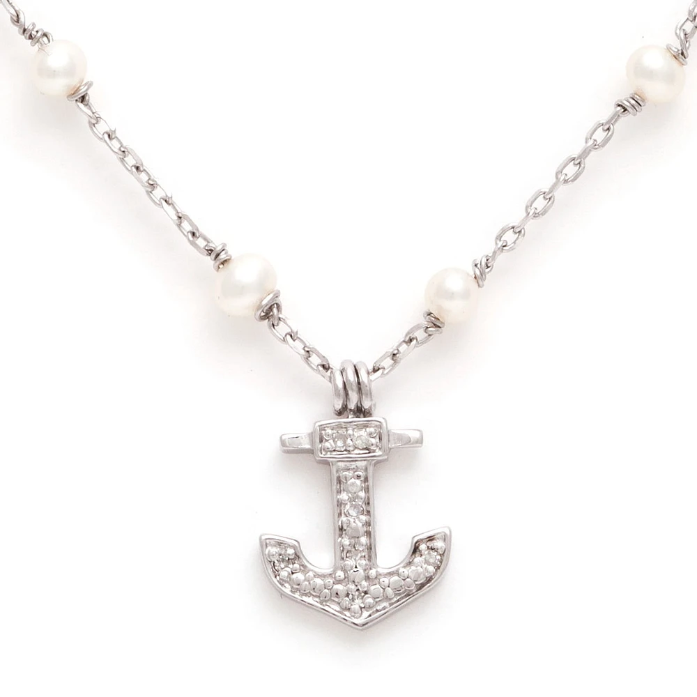 Anchor Pearl Necklace