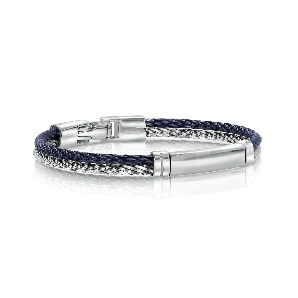 Blue Steel Row Kids Bracelet