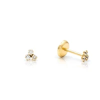 Mini Trio CZ Stud Earrings