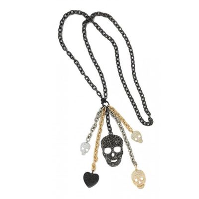 Skull Bouquet Chain Necklace