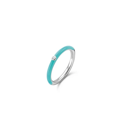 Radiant Turquoise Enamel Ring