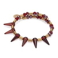 Red Spiked Bracelet