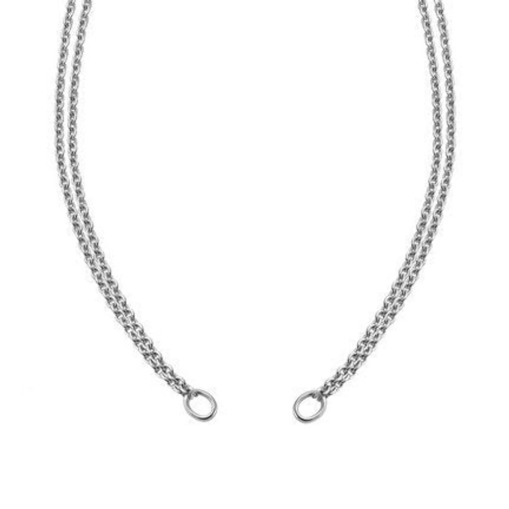 Double Open Silver Chain