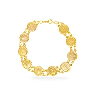 Religious Medals 14K Bracelet 8''