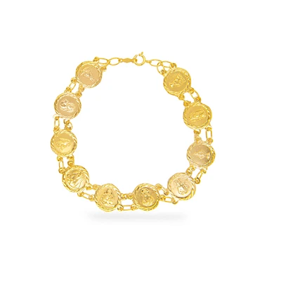 Religious Medals 14K Bracelet