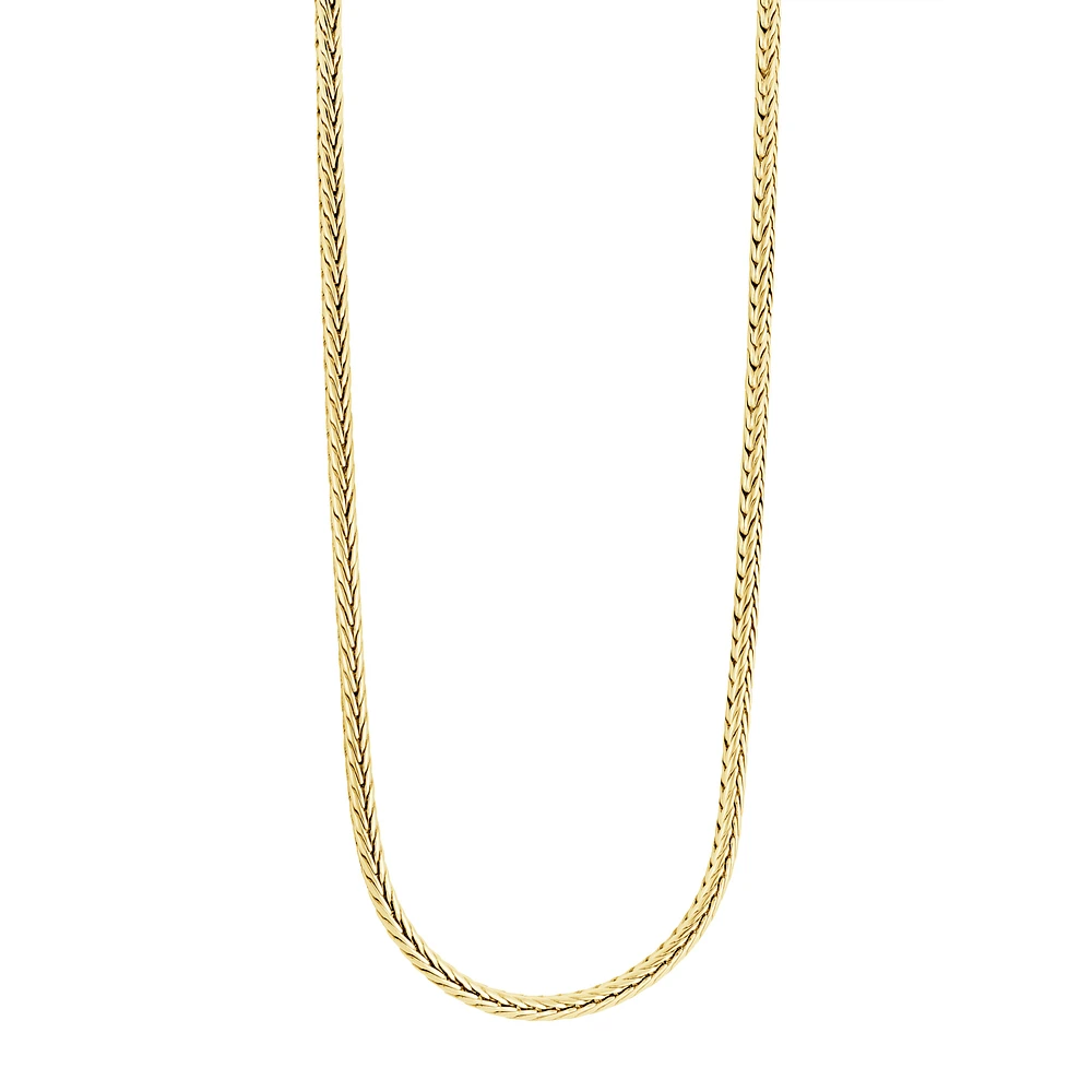 3.5mm Yellow IP Steel Foxtail Byzantine Chain