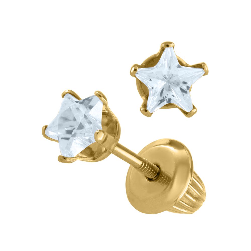 Gold Star Stud Earrings