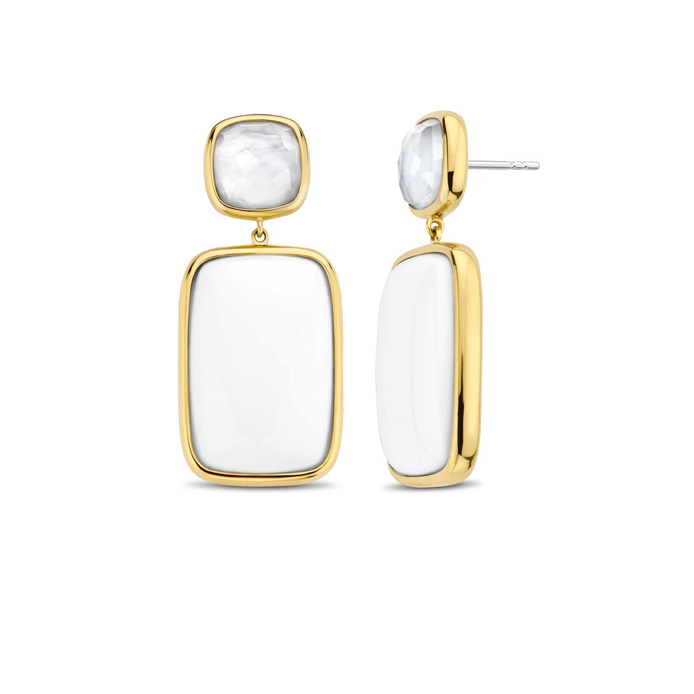 Outspoken White Earrings
