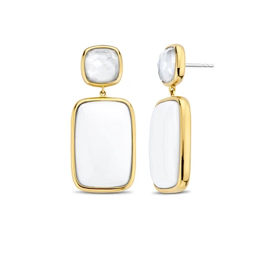 Outspoken White Earrings