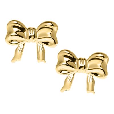 Gold Bow Earrigs