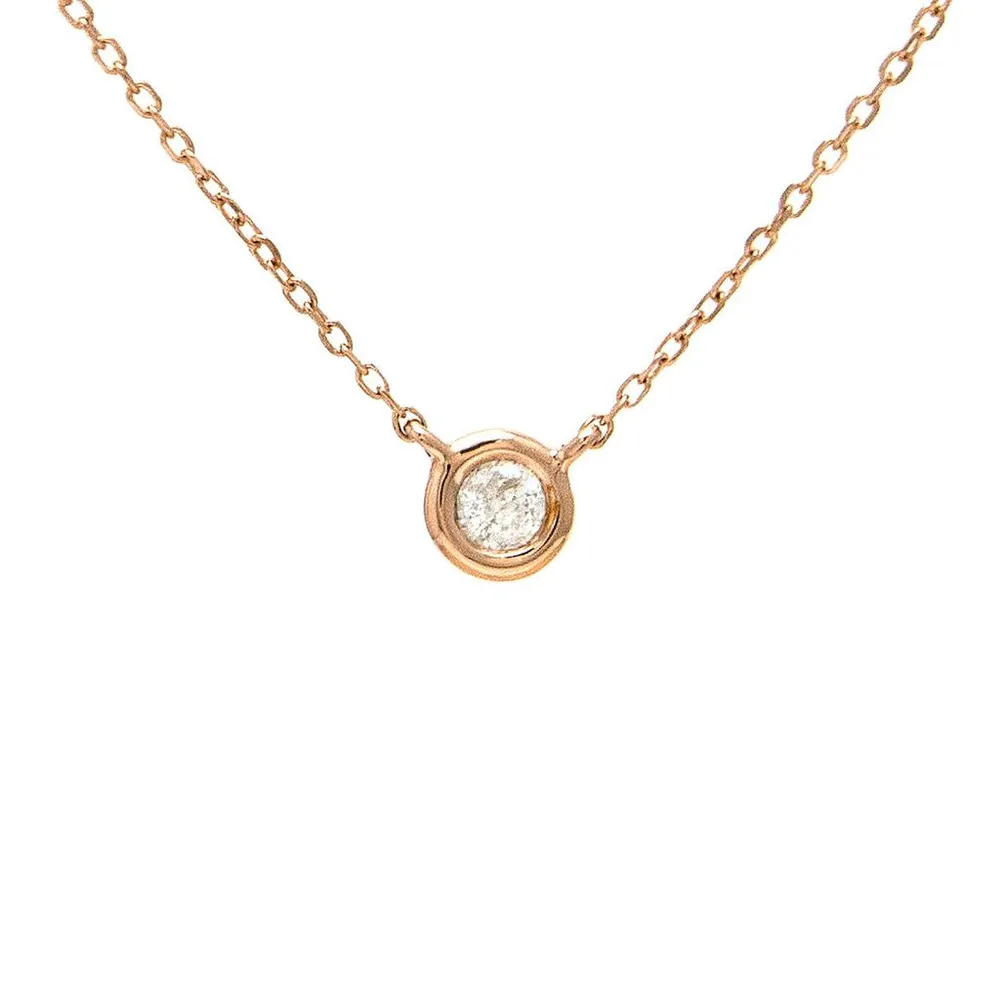 Bezel Diamond .05ct Necklace