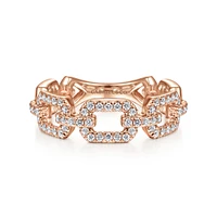 Rose Gold Diamonds Links Ring