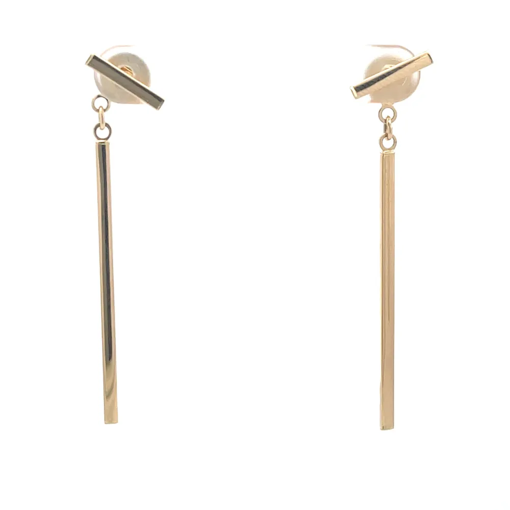 Linear Bar Drop Earrings