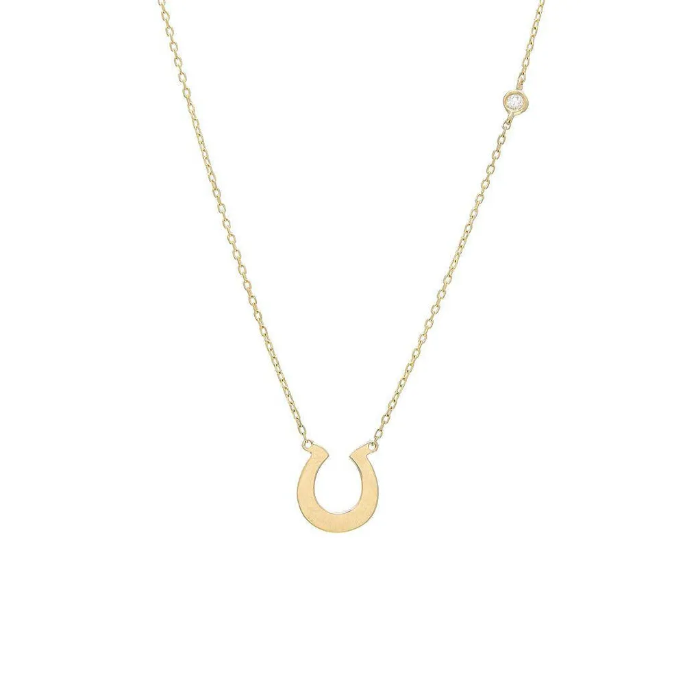 Horse Shoe Diamond Necklace