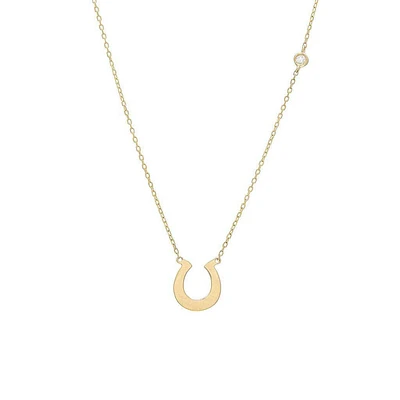 Horse Shoe Diamond Necklace