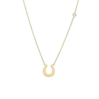 Horse Shoe Diamond Necklace