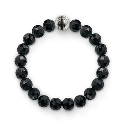 Black Faceted Small Bracelet