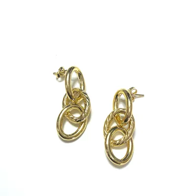 Three Link Earrings