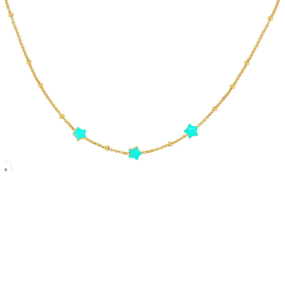 Turquoise Stars Kids Necklace