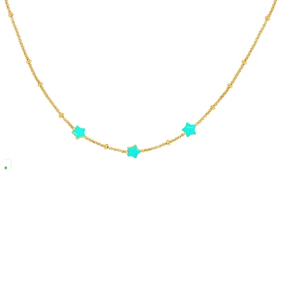 Turquoise Stars Kids Necklace