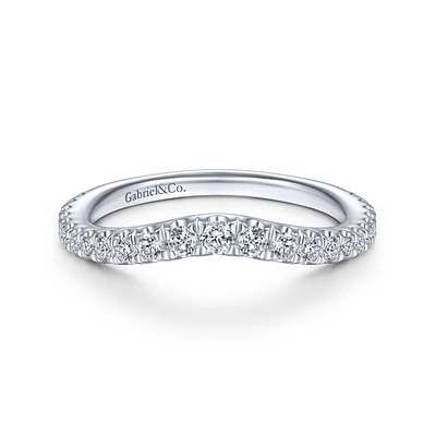 Curved Diamond .41ct Ring