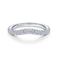 Curved Diamond .41ct Ring