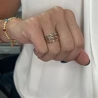 Tri Gold Dome Ring