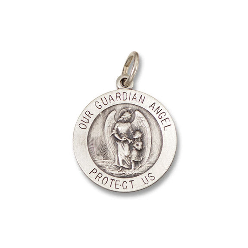 Guardian Angel Silver Pendant 18mm