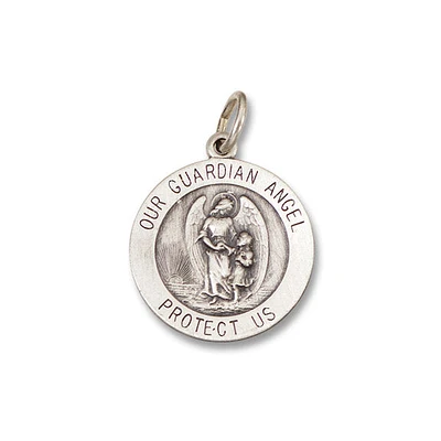Guardian Angel Silver Pendant 18mm