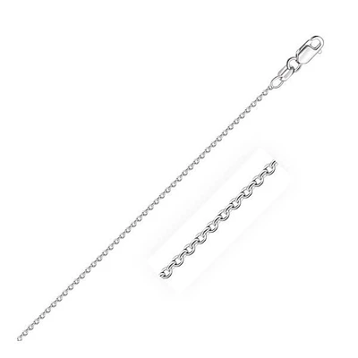 Cable Chain 0.5MM Link White Gold