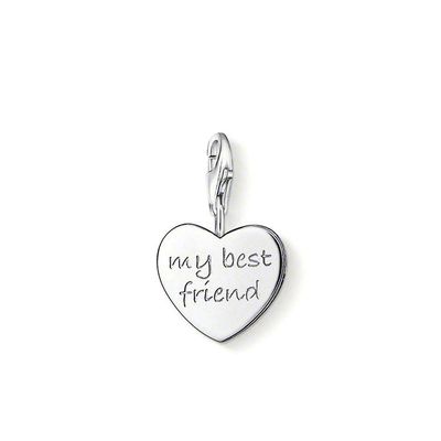 Best Friend Heart Charm