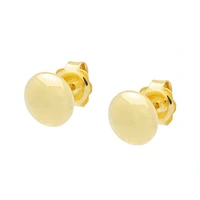 Gold Button 11MM Stud Earrings