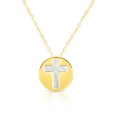 Mother Pearl Cross Necklace