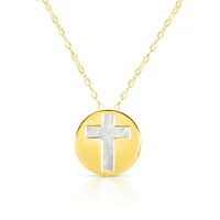 Mother Pearl Cross Necklace
