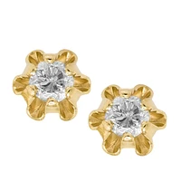 .08ct Diamond Stud Earrings 14K