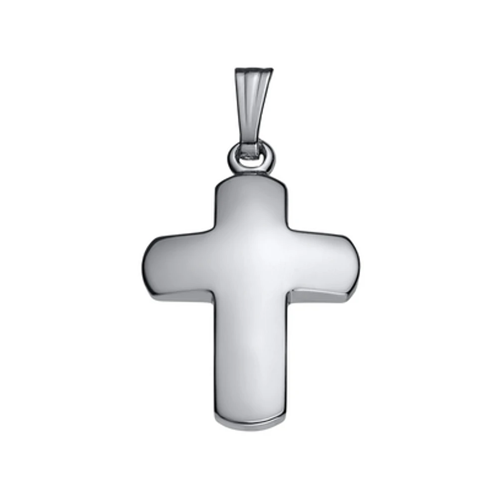 White Gold 15MM Cross Kids Pendant