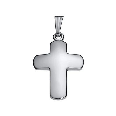 White Gold 15MM Cross Kids Pendant