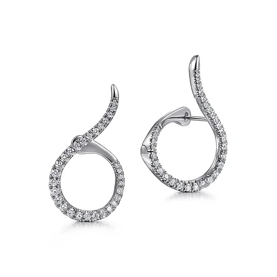 Klasique .72ct Diamond White Gold Earrings