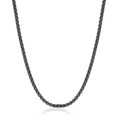 3.5MM Polished Black Round Box Chain