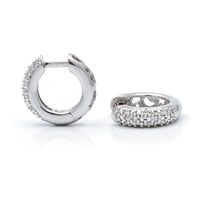 Kury Diamond Huggie Earrings 3x12MM