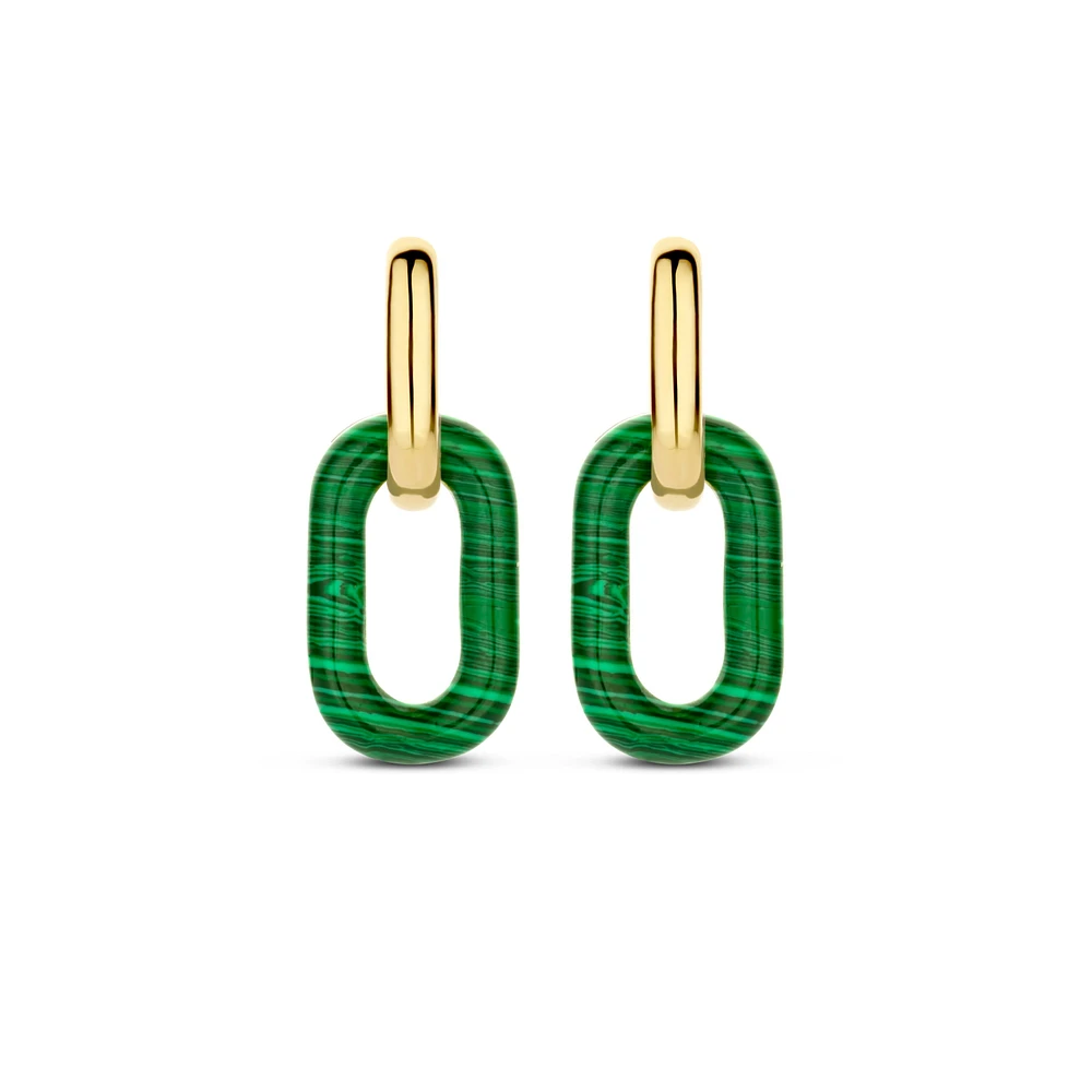 Green Malachite Small Earrings