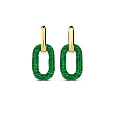 Green Malachite Small Earrings