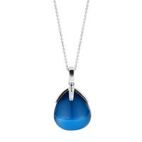 Dark Blue Flowerbud Necklace