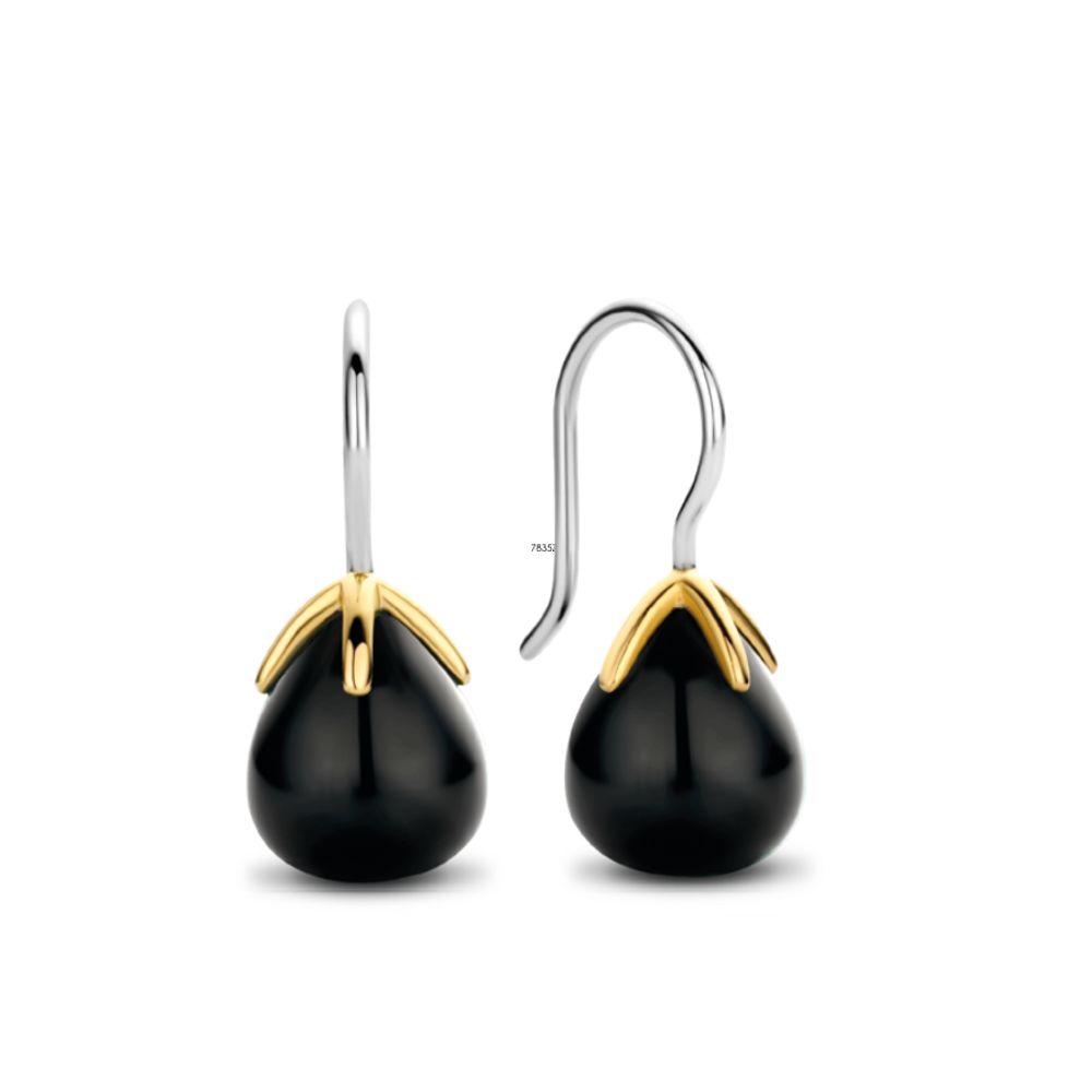 Black Onyx Flowerbud Earrings