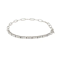 Half PaperClip Diamond Bracelet